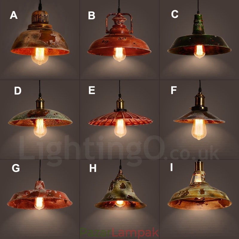 1 világos rusztikus nyaraló Retro Vintage függő fényű loft