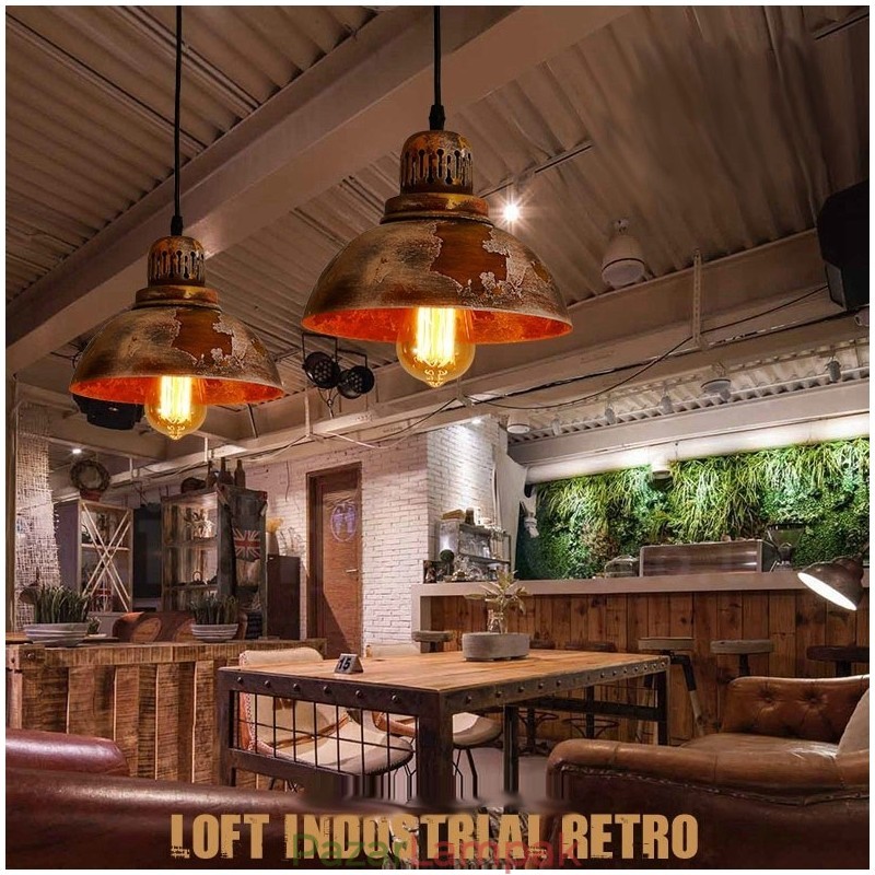 1 világos rusztikus nyaraló Retro Vintage függő fényű loft