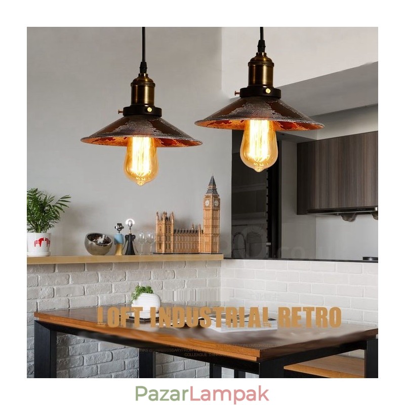 1 világos rusztikus nyaraló Retro Vintage függő fényű loft