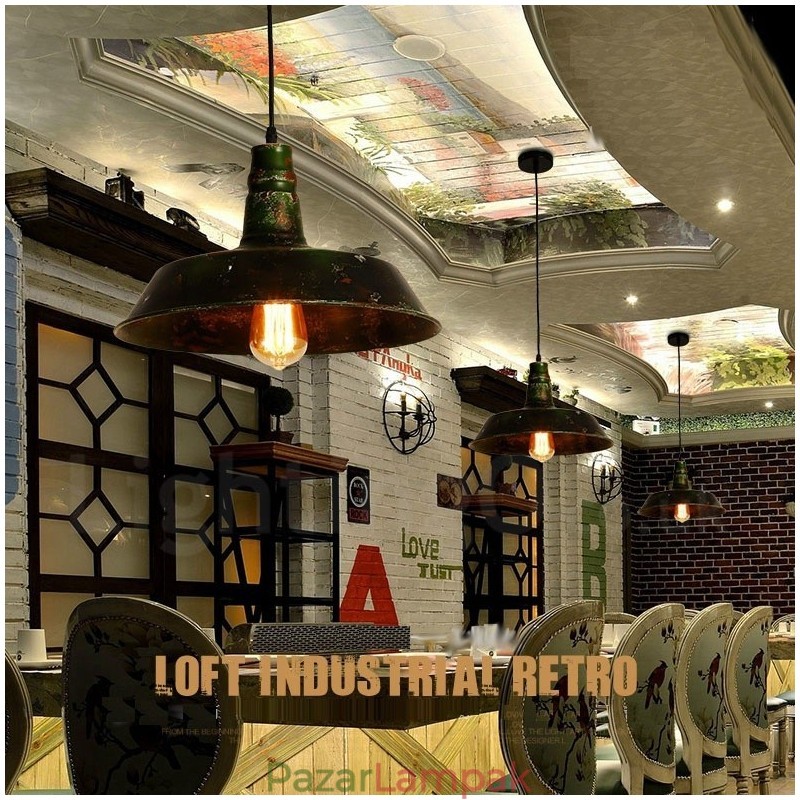 1 világos rusztikus nyaraló Retro Vintage függő fényű loft