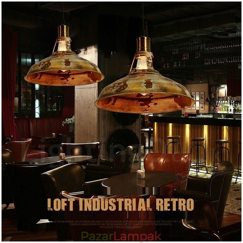 1 világos rusztikus nyaraló Retro Vintage függő fényű loft