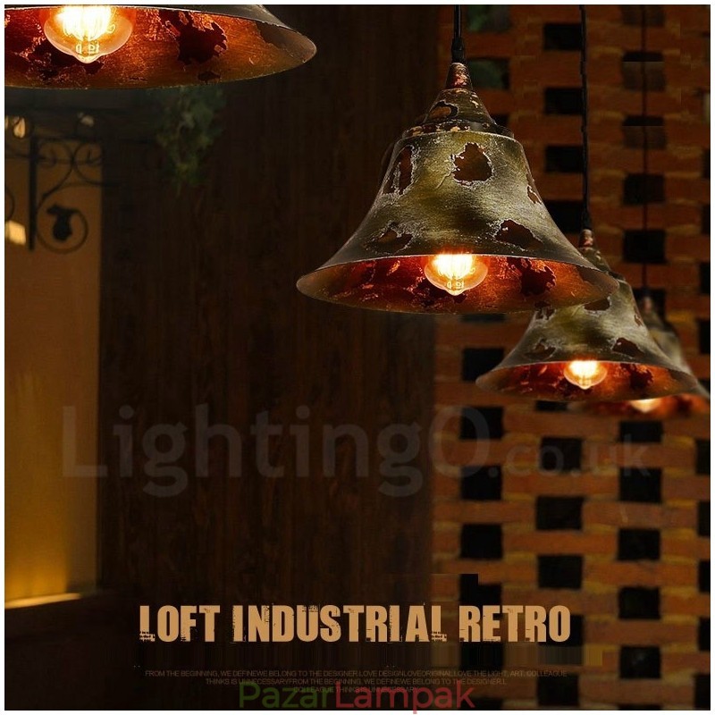 1 világos rusztikus nyaraló Retro Vintage függő fényű loft