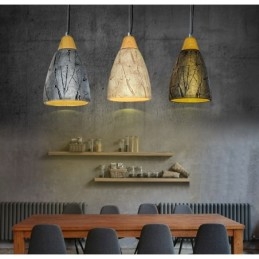 1 Light Cement Modern kortárs függesztékes mennyezeti lámpa