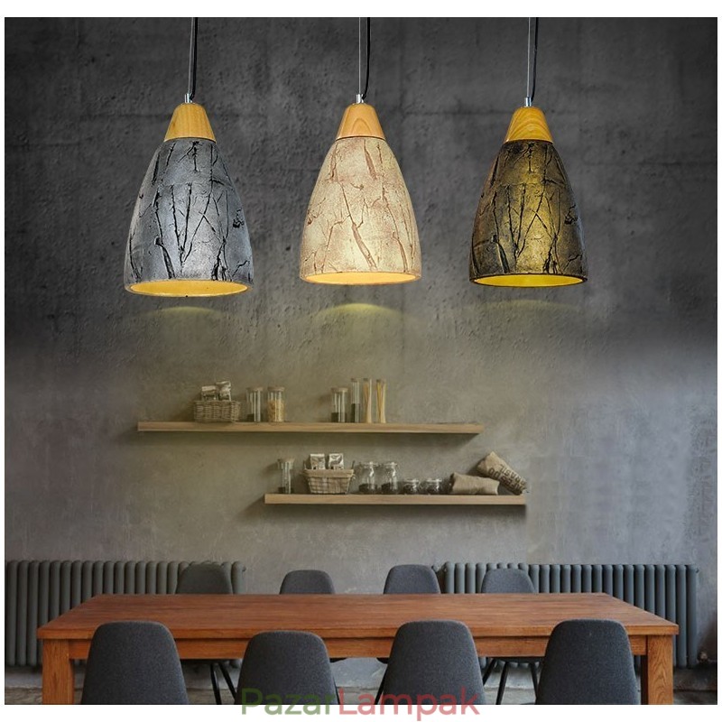 1 Light Cement Modern kortárs függesztékes mennyezeti lámpa