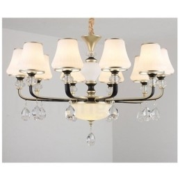 Modern, modern retro luxus kristály függőlámpa csillár üveg ernyővel