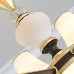 Modern, modern retro luxus kristály függőlámpa csillár üveg ernyővel