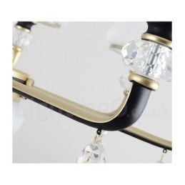 Modern, modern retro luxus kristály függőlámpa csillár üveg ernyővel