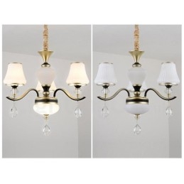Modern kortárs retro luxus kristály függőlámpa csillár üveg ernyővel