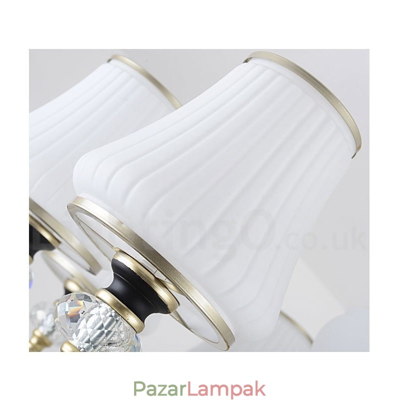 Modern kortárs retro luxus kristály függőlámpa csillár üveg ernyővel