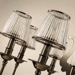 Modern, modern 15 könnyű acél csillár akril árnyalattal