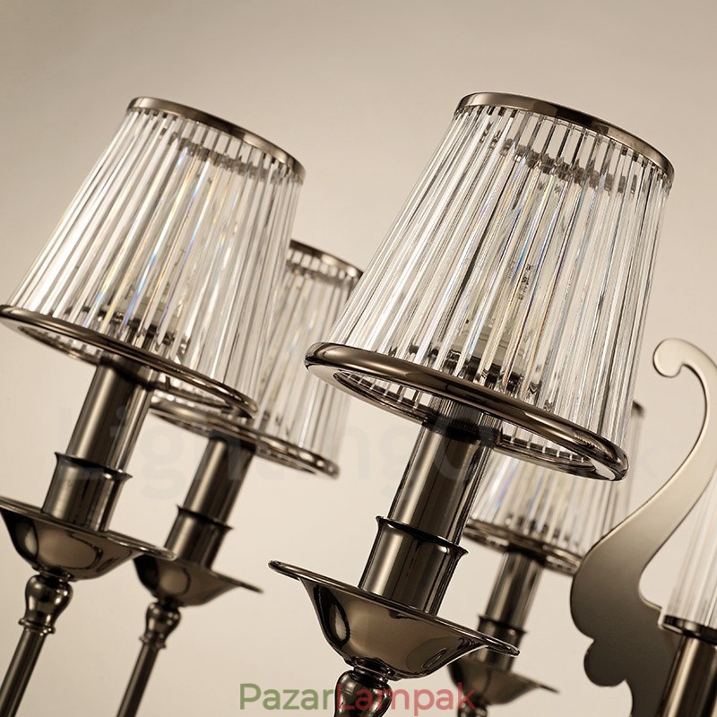 Modern, modern 15 könnyű acél csillár akril árnyalattal