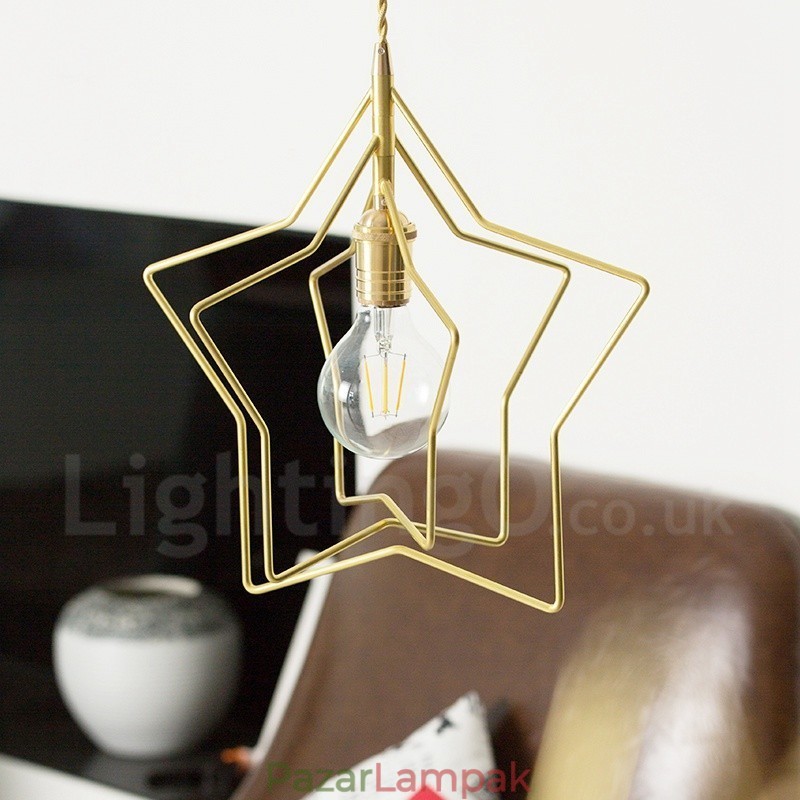 Modern, kortárs 1 világos sárgaréz függőlámpa ernyővel