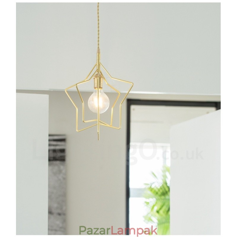 Modern, kortárs 1 világos sárgaréz függőlámpa ernyővel