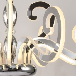 Modern, modern 12 könnyű acél csillár akril árnyalattal