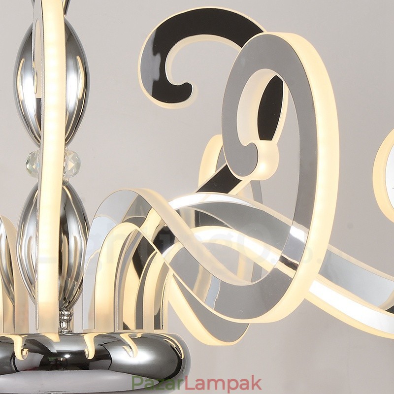 Modern, modern 12 könnyű acél csillár akril árnyalattal