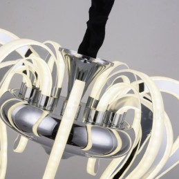 Modern modern 20 könnyű acél csillár akril árnyalattal