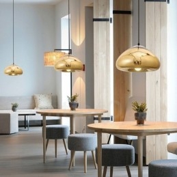 Modern, kortárs 1 világos üveg függeszték, üvegernyővel