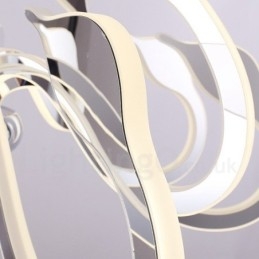 Dimmelhető modern kortárs 6 világos acél csillár akril ernyővel