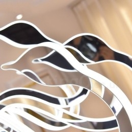 Dimmelhető modern kortárs 6 világos acél csillár akril ernyővel