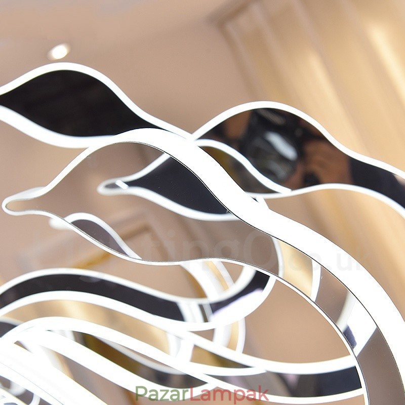 Dimmelhető modern kortárs 6 világos acél csillár akril ernyővel