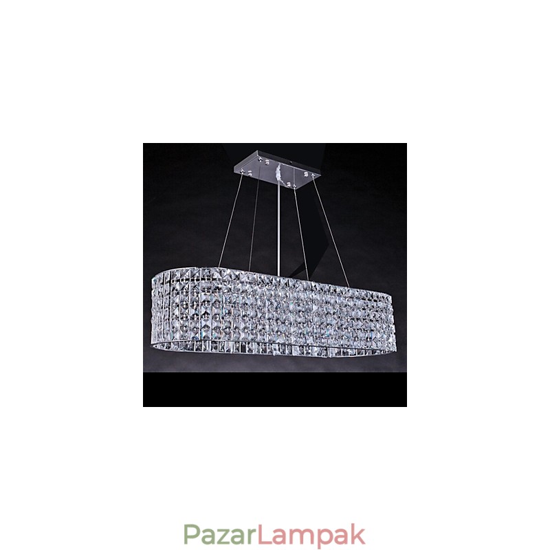 Modern, modern krómkristály csillár