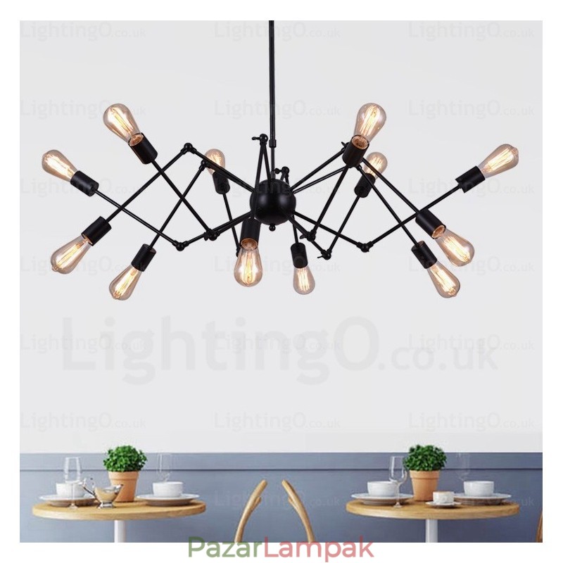 12 Light Vintage Retro csillárbolt