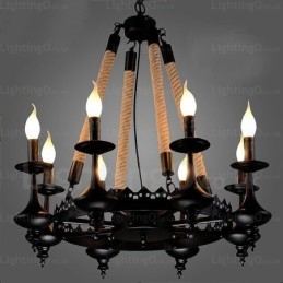 8 Light Country rusztikus függőlámpa