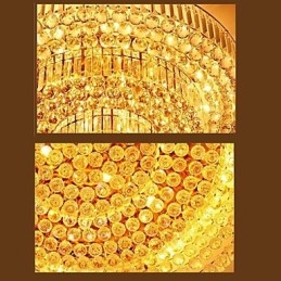 Modern luxus csillár kristály elnyelő kupola fény átmérője 35 cm, 3 izzót tartalmaz
