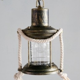 2 Light Country rusztikus vintage retro függőlámpa üvegernyővel