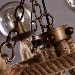6 Light Vintage Retro függeszték, üvegernyővel