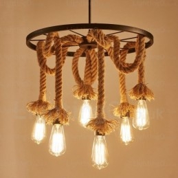 6 Light Vintage Retro függőlámpa