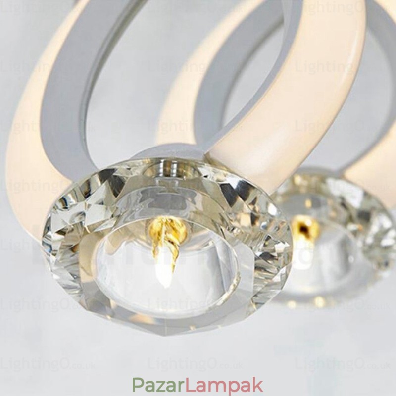 1 Light Modern modern függeszték, kristály ernyővel