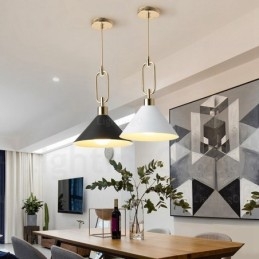 1 Világos skandináv modern modern függeszték, rozsdamentes acél ernyővel