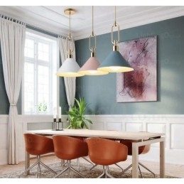 1 Világos skandináv modern modern függeszték, rozsdamentes acél ernyővel