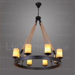 8 Light Vintage retro függőlámpa márvány ernyővel