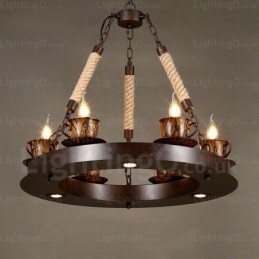 9 Light Country rusztikus függőlámpa