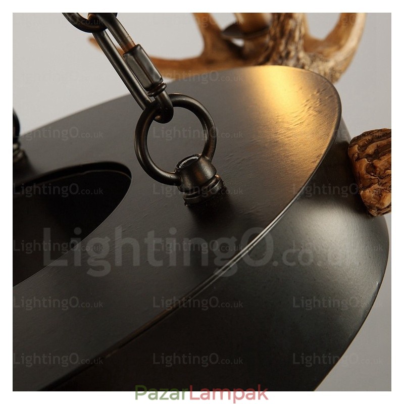 9 Light Vintage Retro rusztikus agancs csillár függőlámpa