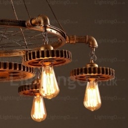 7 Light Vintage retro függőlámpa