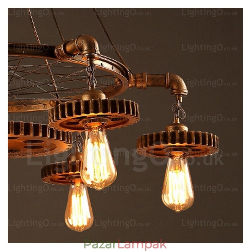 7 Light Vintage retro függőlámpa
