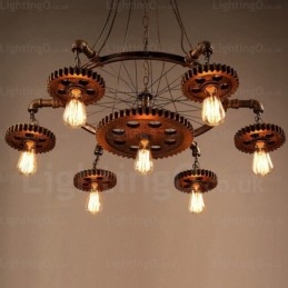 7 Light Vintage retro függőlámpa