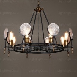 6 Light Vintage Retro függeszték, üvegernyővel