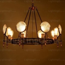 6 Light Vintage Retro függeszték, üvegernyővel
