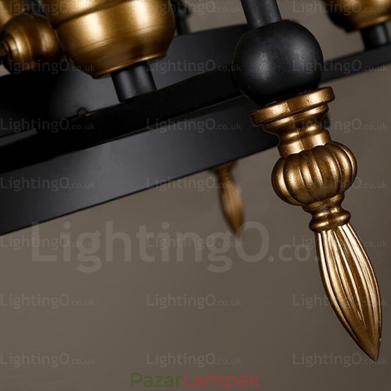 6 Light Vintage Retro függeszték, üvegernyővel