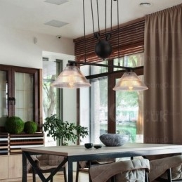 2 Világos Modern, kortárs függőlámpa üvegernyővel