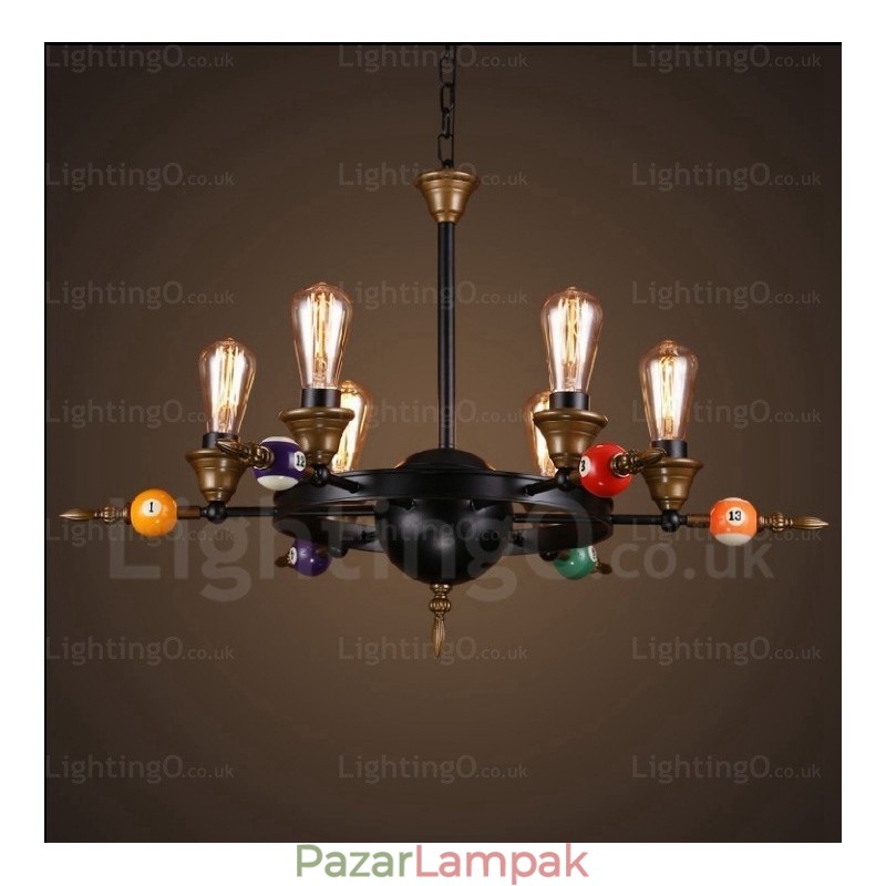 4 Light Country Rusztikus Vintage Retro függőlámpa