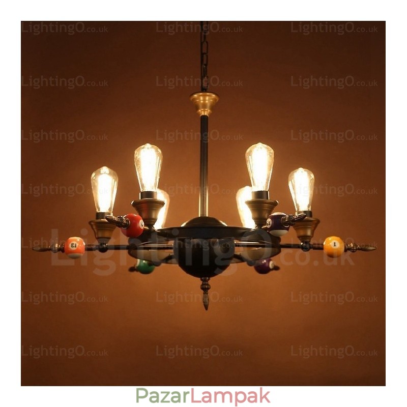4 Light Country Rusztikus Vintage Retro függőlámpa