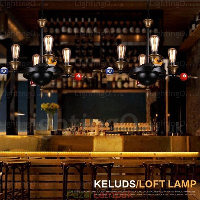 4 Light Country Rusztikus Vintage Retro függőlámpa