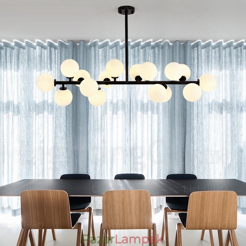 16 Light Nordic függőlámpa üvegernyővel