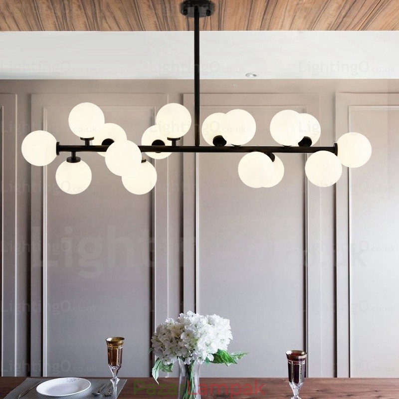 16 Light Nordic függőlámpa üvegernyővel