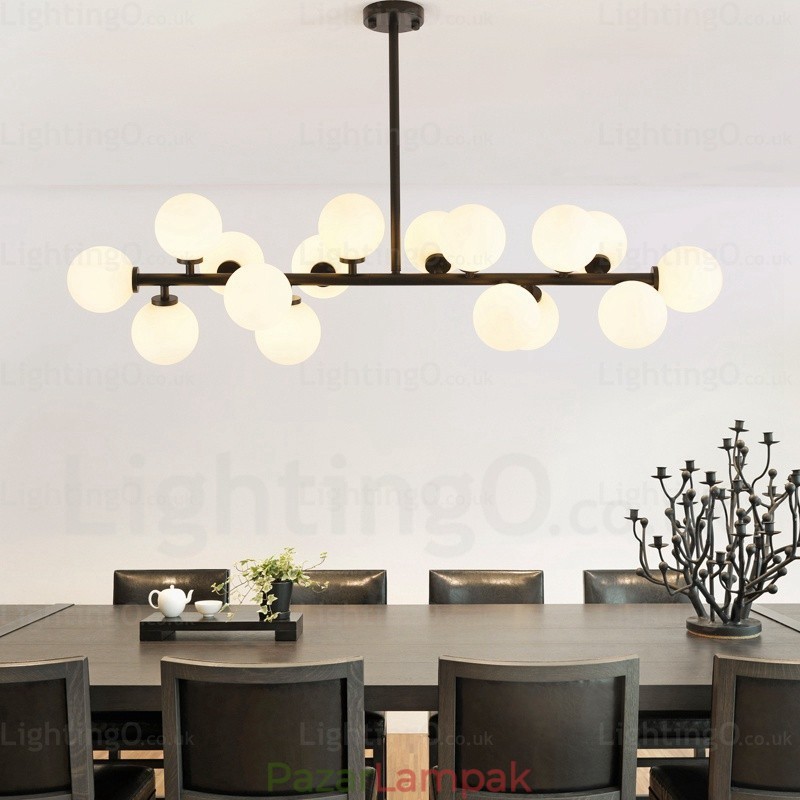 16 Light Nordic függőlámpa üvegernyővel